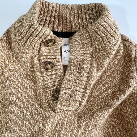 Carter's Toddler Boys Mock Neck Long Sleeve Pullover Sweater - Picture 3 of 6
